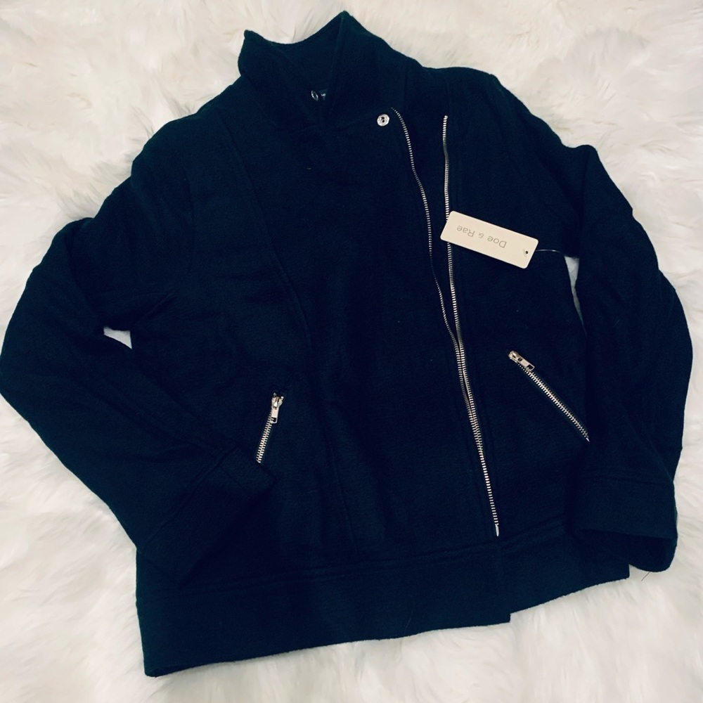 *NEW* Twill Moto Jacket, Sz Med